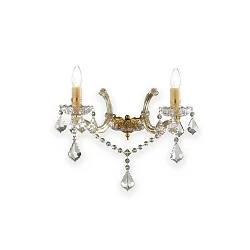 Wandleuchte FLORIAN AP2, 2-flammig, E14, Gold