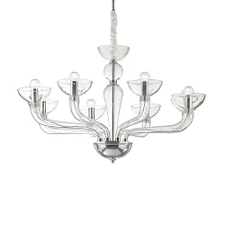 Chandelier CASANOVA SP8, 8 flames, E14, white