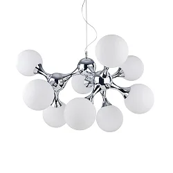 Pendelleuchte NODI BIANCO SP9, 9-flammig, E14, Chrom