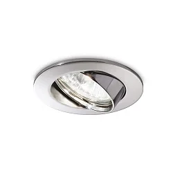Einbauleuchte SWING, IP20, Ø 8.2cm, GU10 max. 50W, Zink-Gehäuse, schwenkbar, Chrom