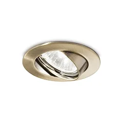 Einbauleuchte SWING, IP20, Ø 8.2cm, GU10 max. 50W, Zink-Gehäuse, schwenkbar, Brüniert