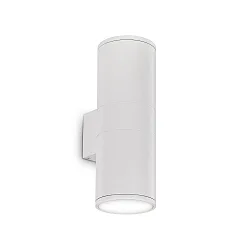 Outdoor Wandleuchte GUN BIG, Up/Down, 2-flammig, 2xE27, IP54, weiß
