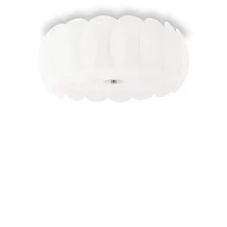 Ceiling luminaire OVALINO PL8, 8 flames, E27, white