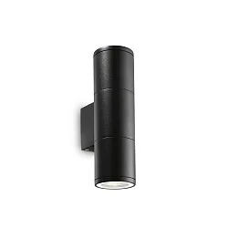 Outdoor Wandleuchte GUN SMALL, Up/Down, 2-flammig, 2x GU10, IP44, schwarz