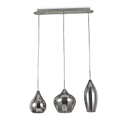 Pendant luminarie SOFT SB3, 3 flames, G9, 40W, smoked glass