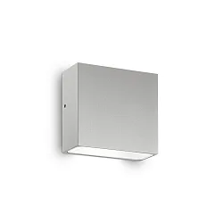 Outdoor wall luminaire TETRIS-1, IP44, G9 max. 15W, aluminium / glass, matt grey