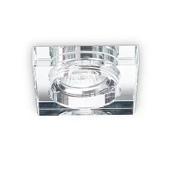 Einbauspot BLUES SQUARE, 9 x 9cm, GU10 max. 50W, Aluminium, Transparent