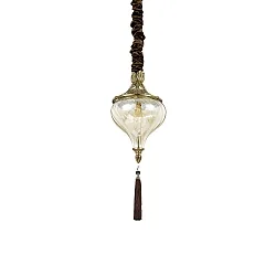 Pendelleuchte HAREM SP1, 1-flammig, E27, Antik-Messing