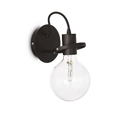 Wandleuchte RADIO AP1, E27, 60W, Schwarz