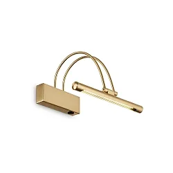 LED Bilderleuchte / Spiegelleuchte BOW, 26cm, 2.5W 3000K, schwenkbar, mit Schalter, Messing gebürstet