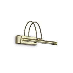 LED Bilderleuchte / Spiegelleuchte BOW AP36, 26cm, 2.5W 3000K, schwenkbar, mit Schalter, Messing antik