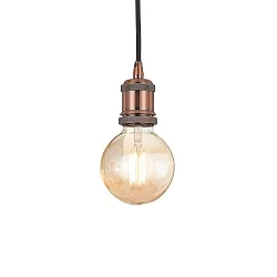 Retro-Pendelleuchte FRIDA, E27max. 60W, Kupfer antik / Schwarz