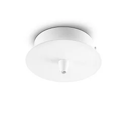 Baldachin, rund, Ø 10cm, 1-fach, weiß