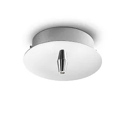 Baldachin, rund, Ø 10cm, 1-fach, chrom