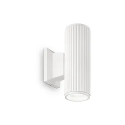 Outdoor wall luminaire BASE, IP44, Up/Down, 2x GU10 max. 28W, height 18cm, matt white