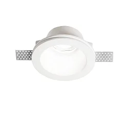 Recessed luminaire SAMBA ROUND, IP20, GU10, plaster, paintable, opening Ø 9cm