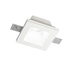 Recessed luminaire SAMBA SQUARE, IP20, GU10, plaster, paintable, opening 7 x 7cm