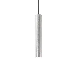 Pendelleuchte LOOK SP1 D06, IP20, Ø 6cm / 40cm, GU10 max. 28W (inkl. LED 7W 3000K 540lm 50°, CRi >90, on-off), silber