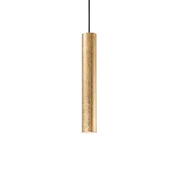 Pendelleuchte LOOK SP1 D06, IP20, Ø 6cm / 40cm, GU10 max. 28W (inkl. LED 7W 3000K 540lm 50°, CRi >90, on-off), gold