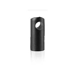 Aufbau-Kabelhalterung 15X30, geschlossen, Zugentlastung kopfseitig, für Wand- und Deckenmontage, Ø 1.5cm / H 3cm, schwarz