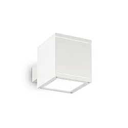 Wandleuchte SNIF SQUARE, IP44, Up/Down, G9 max. 40W, Aluminium / Pyrexglas, Weiß