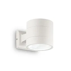 Wandleuchte SNIF ROUND, IP54, Up/Down, G9 max. 40W, Aluminium / Pyrexglas, Weiß