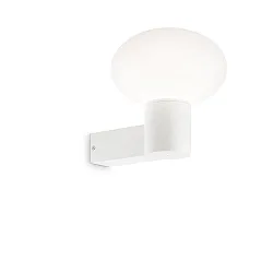 Outdoor wall luminaire CLIO, IP44, E27, without cover, aluminium, white