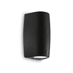 Außenwandleuchte KEOPE AP2, Up/Down, IP55, inkl. 2x GU10 3.5W 4000K, Resinharz / Acryl, Schwarz