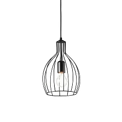 Pendelleuchte AMPOLLA 2, Glocke, Schirm Ø 20.5cm / H 32cm, E27, höhenverstellbar, Schwarz