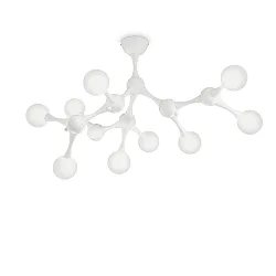 Deckenleuchte NODINO, 9-flammig, Ø 83cm, inkl. G9 Leuchtmittel, Weiß
