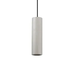 Pendelleuchte OAK ROUND, IP20, Ø 7cm, GU10 max. 35W, Zement grau / Kabel schwarz