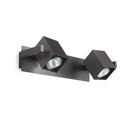 Wand-/Deckenstrahler MOUSE, 2-flammig, GU10 max. 50W, dreh- und schwenkbar, Schwarz