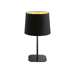 Tischleuchte NORDIK, Höhe 48cm, E27, mit Schalter, schwarz / innen Gold