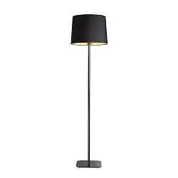 Stehleuchte NORDIK, Höhe 162cm, E27, mit Schalter, schwarz / innen Gold
