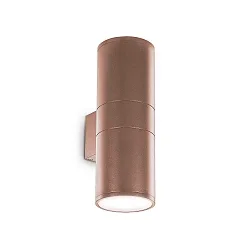Outdoor Wandleuchte GUN BIG, Up/Down, 2-flammig, 2xE27, IP54, kaffeebraun