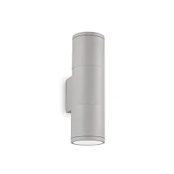 Outdoor Wandleuchte GUN SMALL, Up/Down, 2-flammig, 2x GU10, IP44, grau