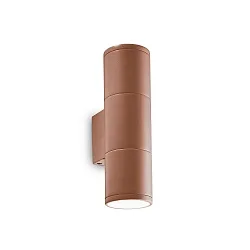 Outdoor Wandleuchte GUN SMALL, Up/Down, 2-flammig, 2x GU10, IP44, kaffeebraun