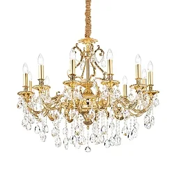 Chandelier GIOCONDA, 12 flames , Ø 90cm, E14, gold