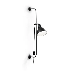 Wall luminaire SHOWER, height 89cm, E27, with adjustable hinge, cable with switch 