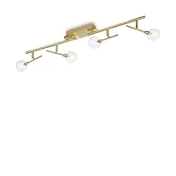 Wand-/Deckenleuchte MARACAS, 4-flammig, inkl. G4 2W 3000K, Messing satin / klar
