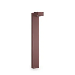 Outdoor Wegeleuchte SIRIO BIG, 80cm, 2x G9, IP44, Aluminium / Pyrexglas, kaffeebraun