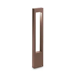 Outdoor Stehleuchte VEGA, Höhe 80cm, G9, Aluminium / Glas gehärtet, Kaffeebraun