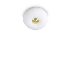 Ceiling luminaire ARIZONA , 2 flames, Ø 30cm, incl. 2x GX53 3000K, satined brass / white