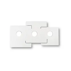 Wand-/Deckenleuchte TOTEM, 3-flammig, Metall lasergeformt, inkl. GX53 9.5W 3000K, weiß