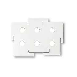 Wand-/Deckenleuchte TOTEM, 6-flammig, Metall lasergeformt, inkl. GX53 9.5W 3000K, weiß
