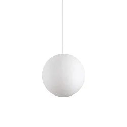 Pendelleuchte CARTA SP1, E27, Metall weiß matt / Schirm in Papier-Optik, Ø 40cm