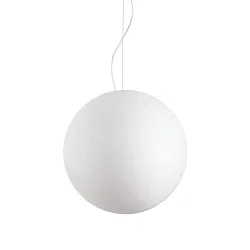 Pendelleuchte CARTA SP1, E27, Metall weiß matt / Schirm in Papier-Optik, Ø 50cm