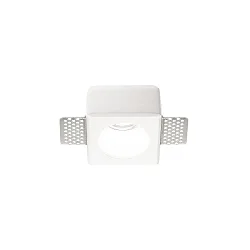 Recessed luminaire SAMBA ROUND, IP20, GU10, paintable plaster, opening Ø 5.5cm