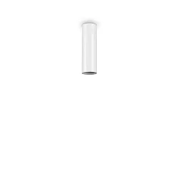 Aufbau-Deckenstrahler LOOK, IP20, zylindrisch, Höhe 20cm / Ø 6.5cm, inkl. GU10 LED (7W 3000K 540lm 50°, on-off), weiß