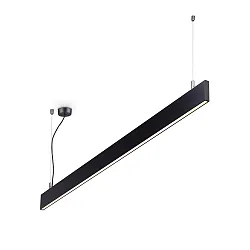 LED Pendelleuchte LINUS, 68W 3000K 3850lm 2x104°, 1-10V dimmbar, Schwarz